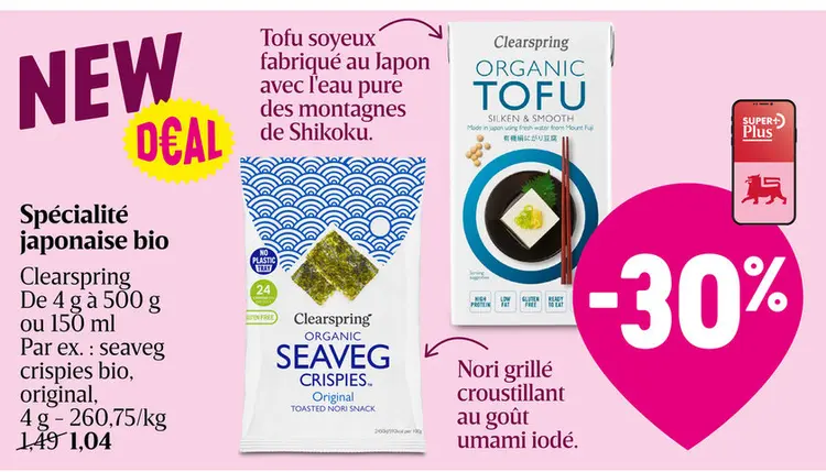 Offre: Spécialité japonaise bio