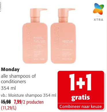 Promotie: Monday alle shampoos of conditioners