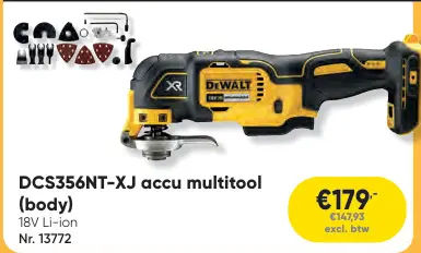 Promotie: DCS356NT-XJ accu multitool