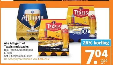 Aanbieding: Alle Affligem of Texels multipacks