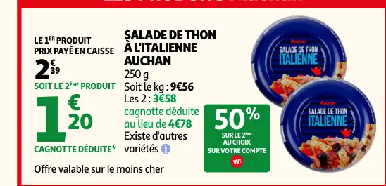 Offre: Salade de thon à l'italienne