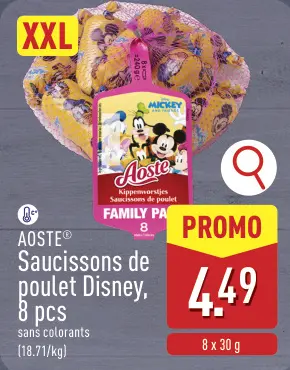 Offre: Saucissons de poulet Disney