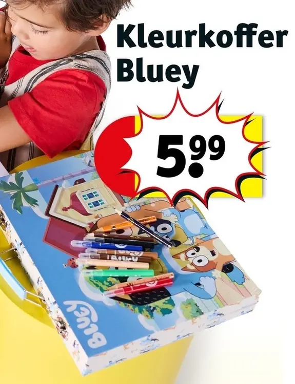 Promotie: Kleurkoffer Bluey