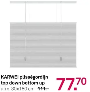 Aanbieding: plisségordijn top down bottom up