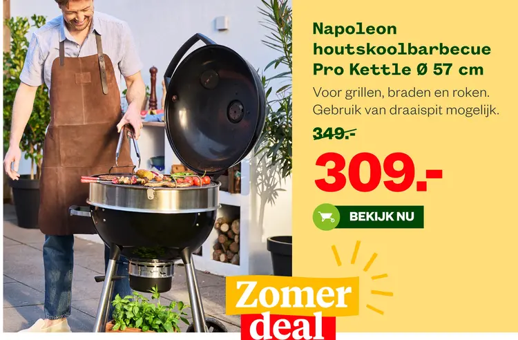 Aanbieding: houtskoolbarbecue Pro Kettle Ø 57 cm