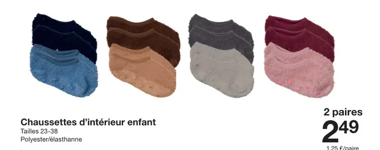Offre: Chaussettes d'intérieur enfant