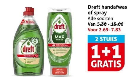 Aanbieding: Handafwas of spray