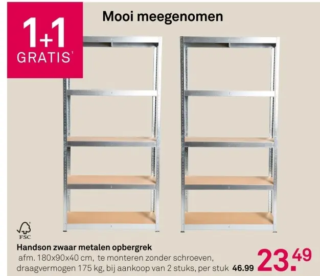 Aanbieding: Zwaar metalen opbergrek