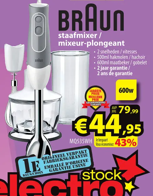 Promotie: staafmixer / mixeur-plongeant
