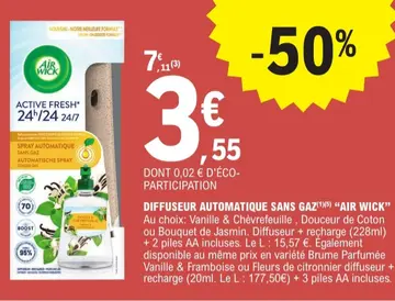Aanbieding: DIFFUSEUR AUTOMATIQUE SANS GAZ