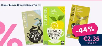 Aanbieding: Clipper Lemon Organic Green Tea