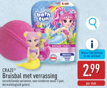 Promotie: CRAZE Bruisbal met verrassing