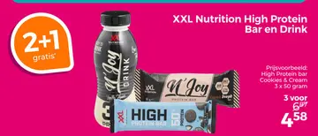 Aanbieding: XXL Nutrition High Protein Bar en Drink