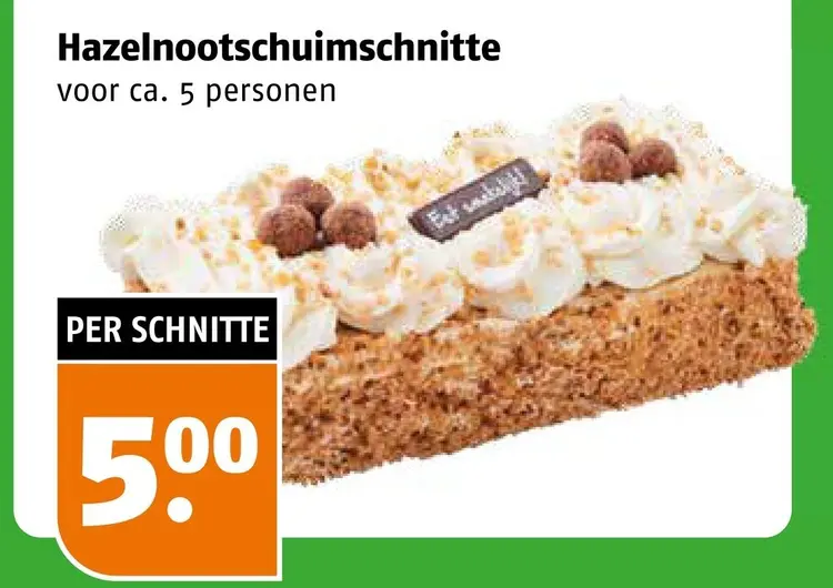 Aanbieding: Hazelnootschuimschnitte