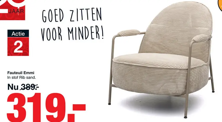 Aanbieding: Fauteuil Emmi Sand