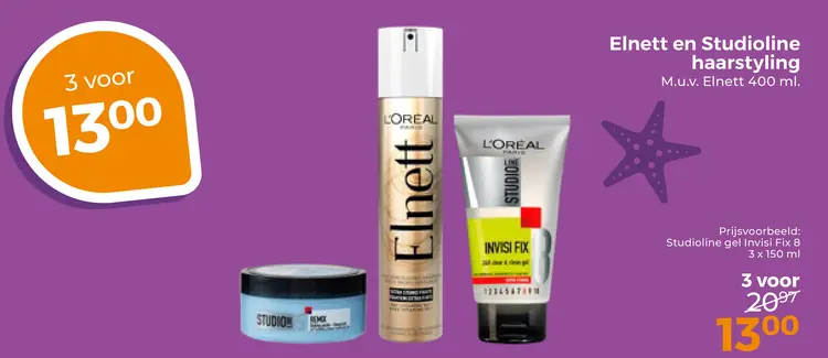 Aanbieding: Elnett en Studioline haarstyling
