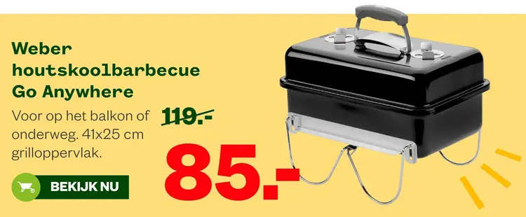 Aanbieding: houtskoolbarbecue Go Anywhere