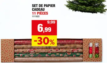 Offre: set papier d'emballage Noêl 11 pièces