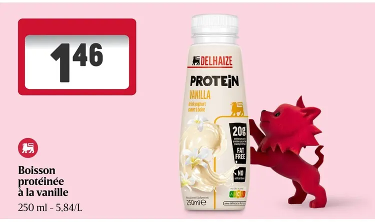 Offre: Delhaize Boisson protéinée à la vanille