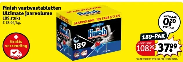 Promotie: vaatwastabletten Ultimate jaarvolume