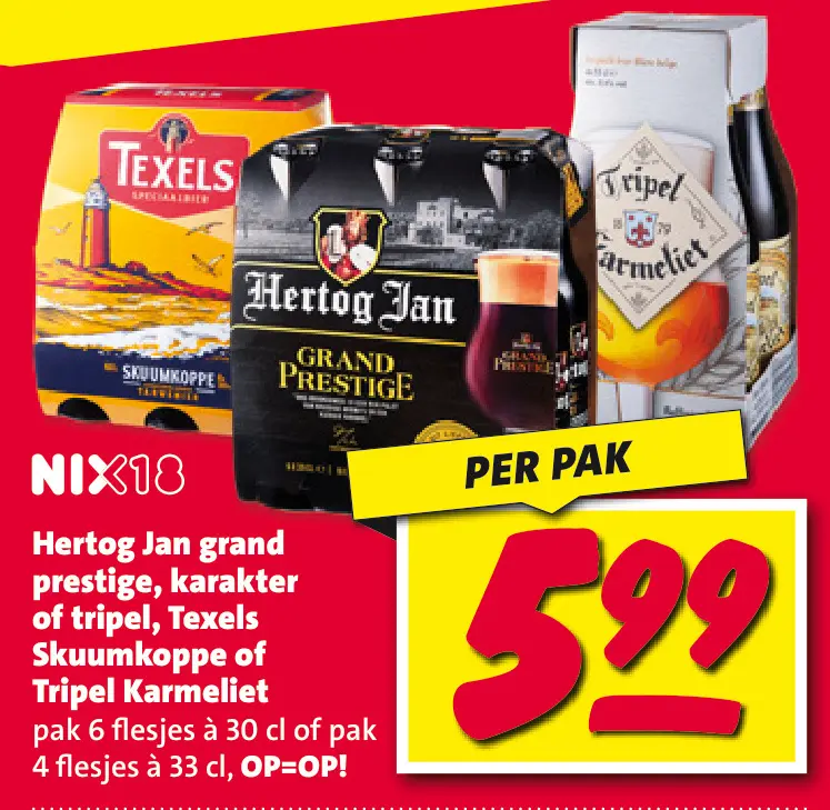 Aanbieding: Hertog Jan grand prestige, karakter of tripel