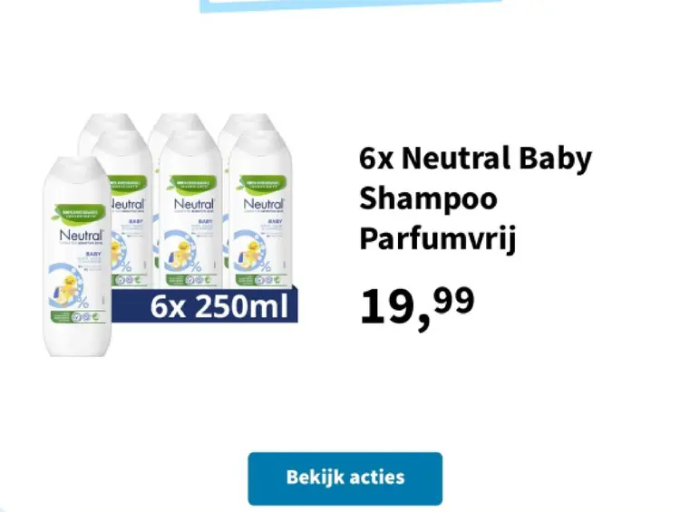 Promotie: Neutral Baby Shampoo Parfumvrij
