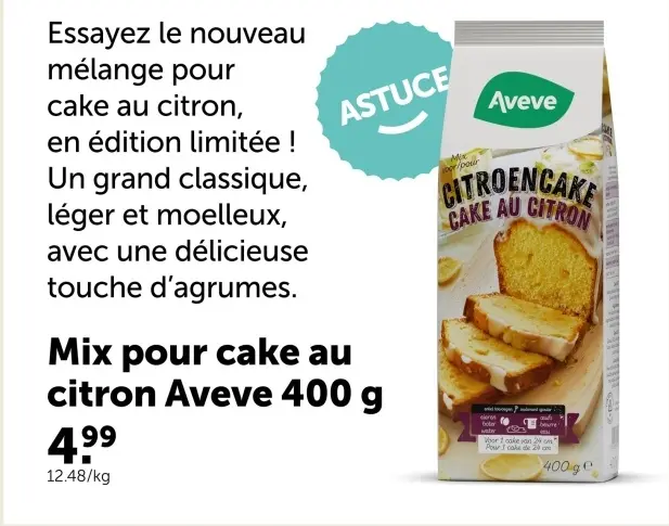 Offre: Mix pour cake au citron