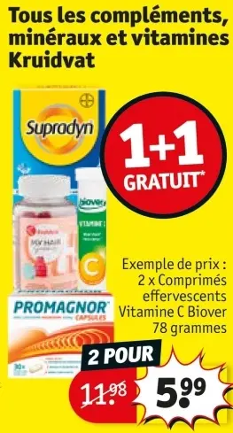 Offre: Tous les compléments, minéraux et vitamines