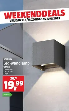 Aanbieding: Led-wandlamp Umea