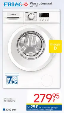 Promotie: Wasautomaat
