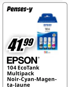 Offre: EPSON 104 EcoTank Multipack Noir-Cyan-Magenta