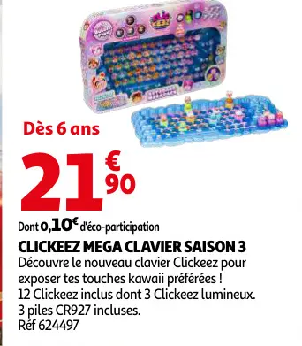 Offre: Clickeez mega clavier saison 3