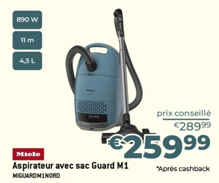 Offre: Aspirateur avec sac Guard M1