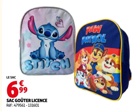 Promotie: Sac goûter licence