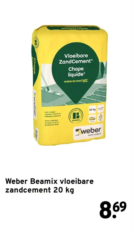 Aanbieding: Weber Beamix vloeibare zandcement