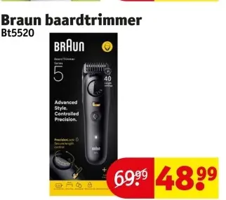 Promotie: Braun baardtrimmer Bt5520