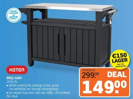 Aanbieding: BBQ-tafel Unity XL