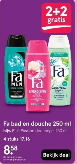 Aanbieding: Fa bad en douche