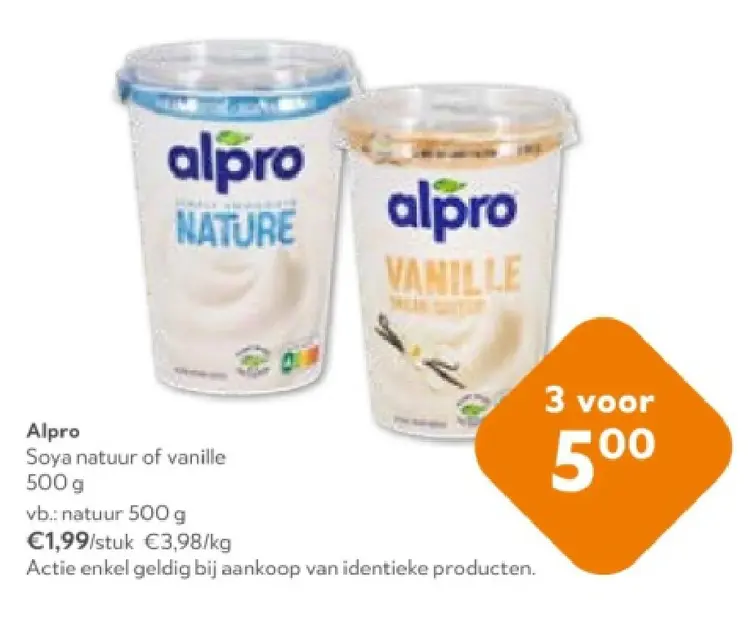 Promotie: Soya natuur of vanille