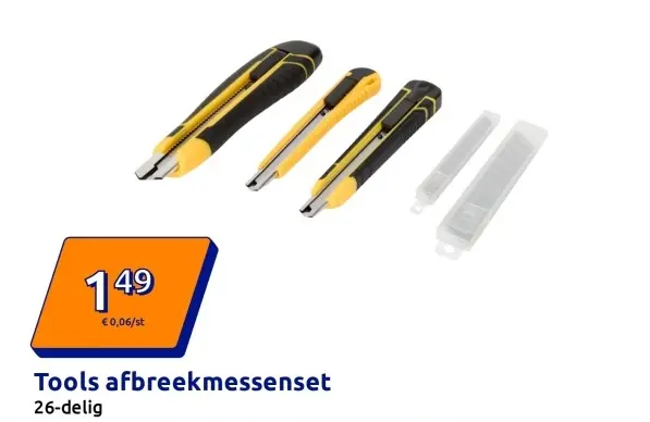 Aanbieding: Tools afbreekmessenset