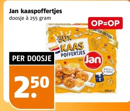 Aanbieding: Jan kaaspoffertjes