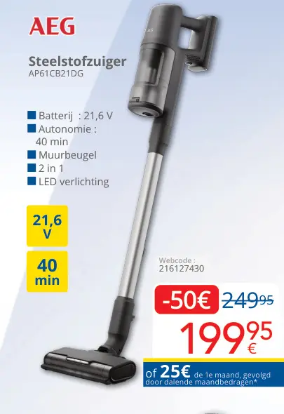 Aanbieding: Steelstofzuiger