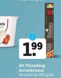 Aanbieding: AH Pizzadeeg tomatensaus