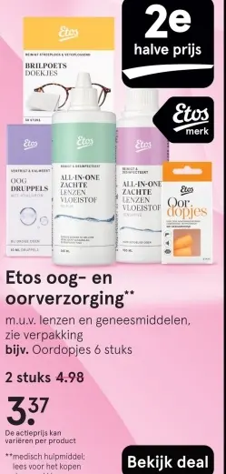 Aanbieding: Etos oog- en oorverzorging