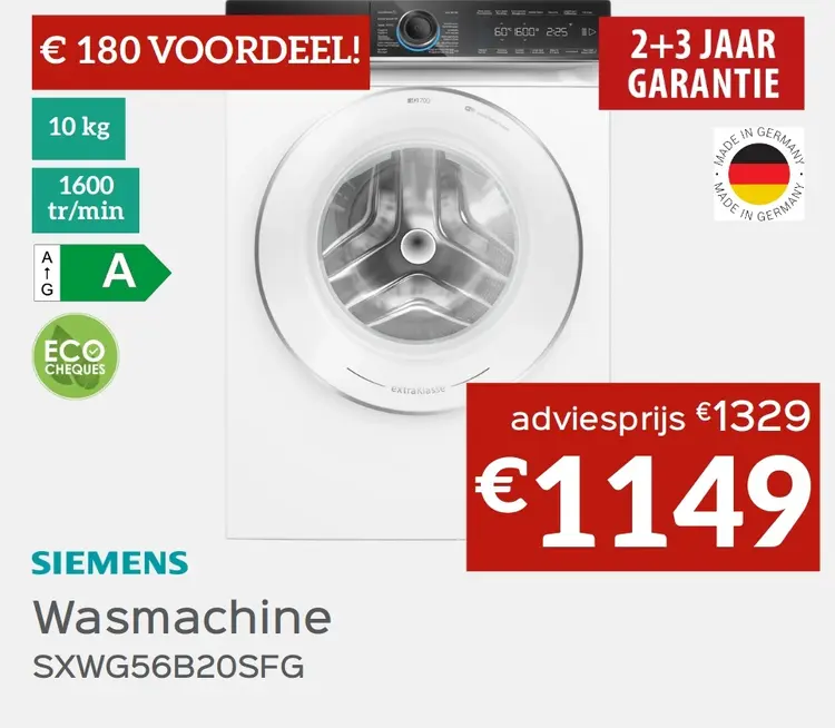 Promotie: Wasmachine