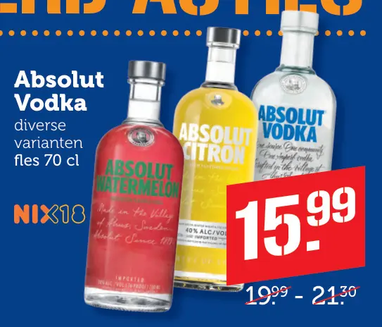 Aanbieding: Absolut Vodka