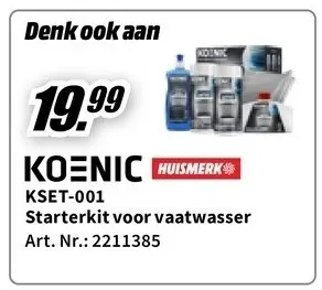 Promotie: KSET-001 Starterkit voor vaatwasser