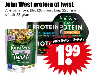 Aanbieding: John West protein of twist