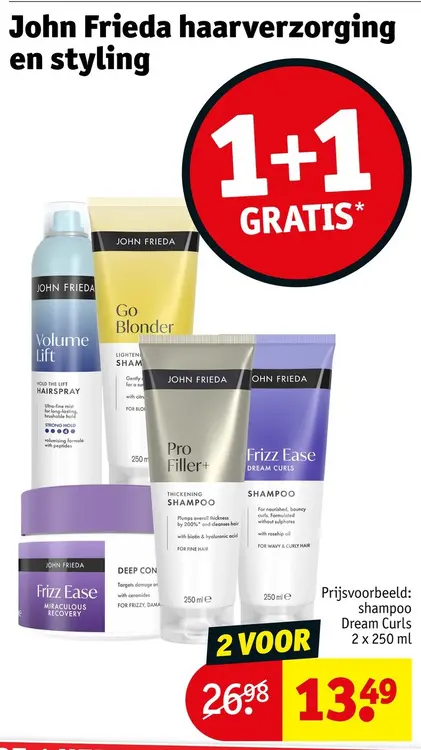 Aanbieding: John Frieda haarverzorging en styling