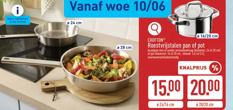 Promotie: Roestvrijstalen pan of pot